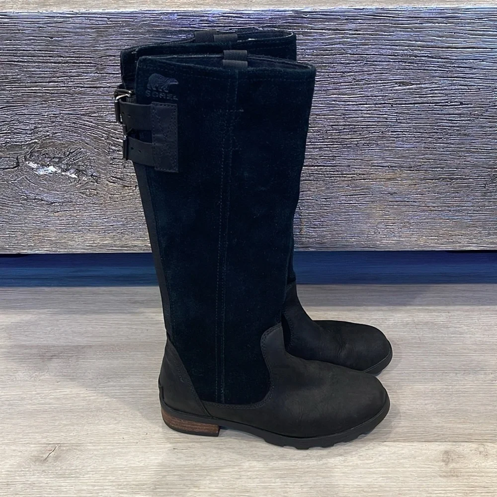 Sorel Women's Emelie Tall Casual Boots - Black Size 5